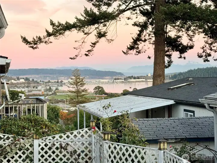 Back deck side view of the marina