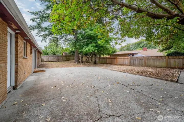 Large patio.