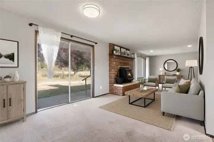 Virtually Staged Living Room