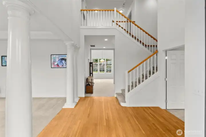 HDWD Oak floor entrance will great you as you enter the one-owner home