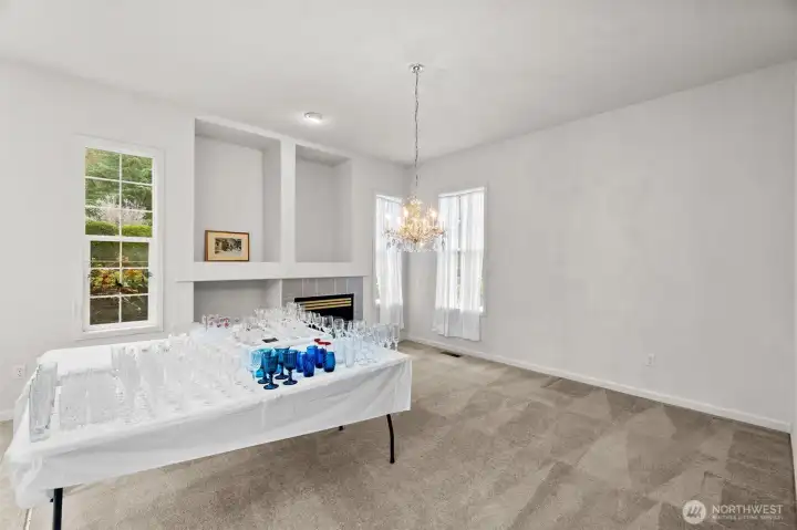 photo from 2nd Dining Room with fireplace off Kitchen in Great room