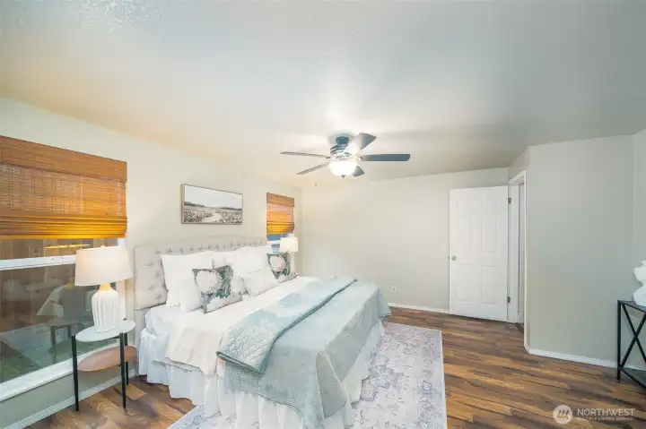 Another view of the primary bedroom.