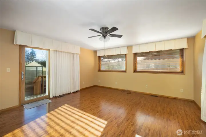 Family room off kitchen