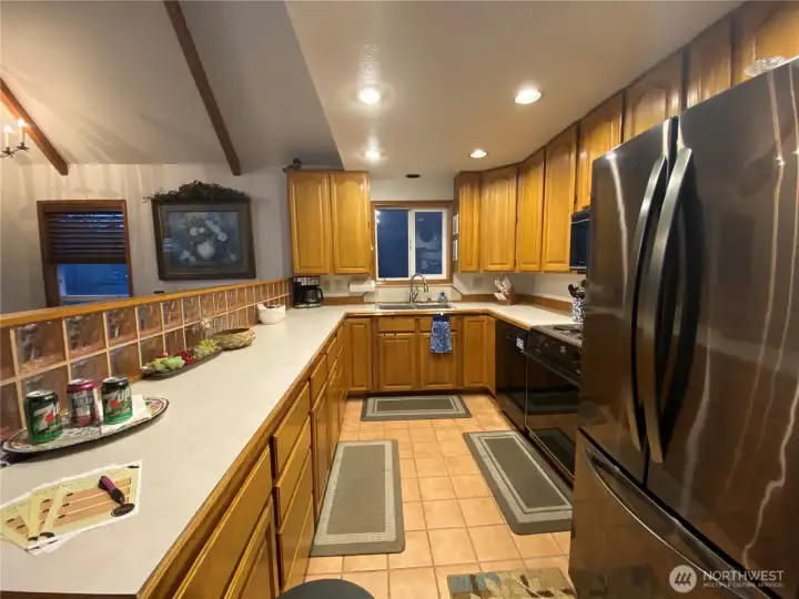 Closer view of kitchen