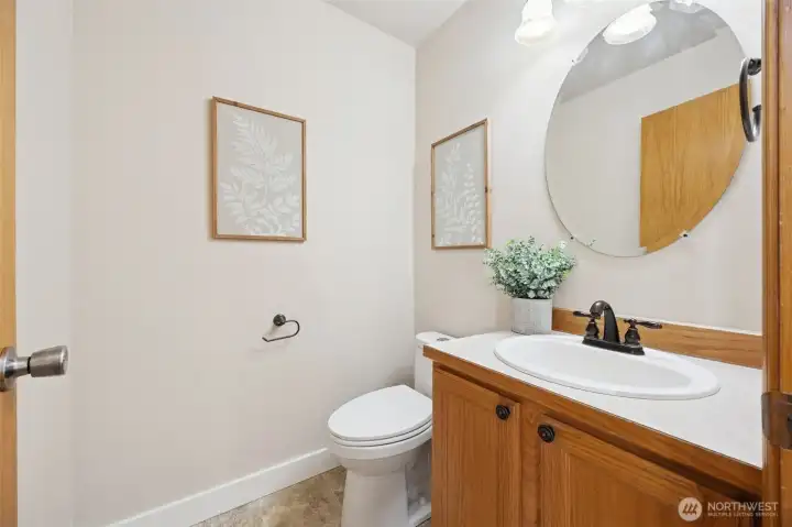 Powder bath downstairs.