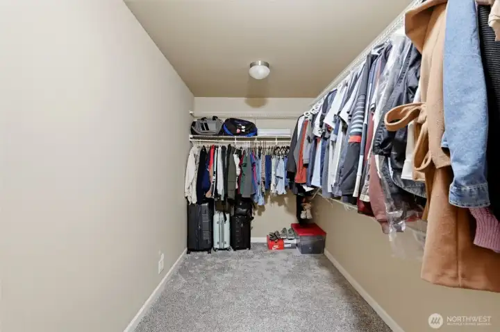 Primary walk-in closet