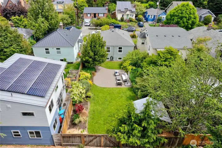 The incredible backyard is fully landscaped, perfect for relaxing or entertaining.