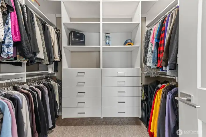 custom primary closet