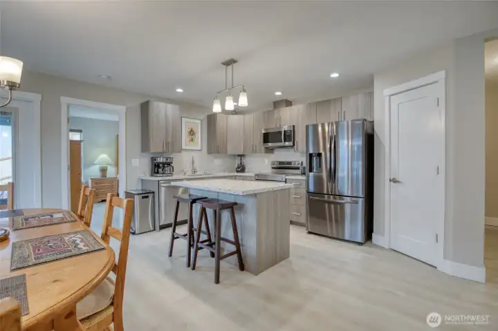 Island seating for a quick meal