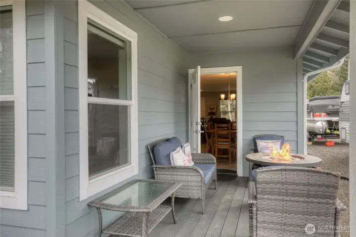 Step out your back door onto your covered deck