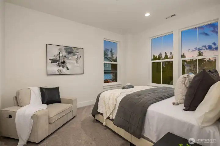 Bedroom three on upper level.