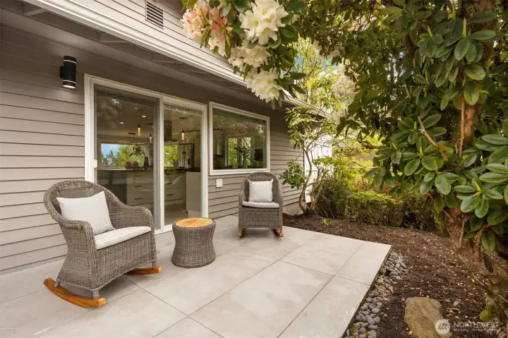 Front patio off slider.