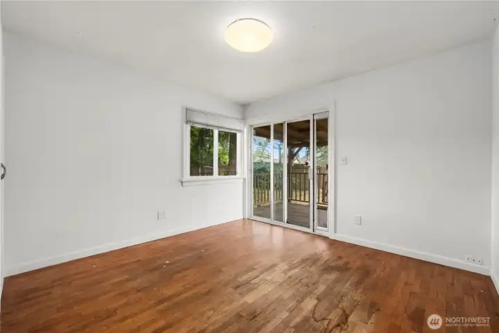 Bedroom #2 with backyard access