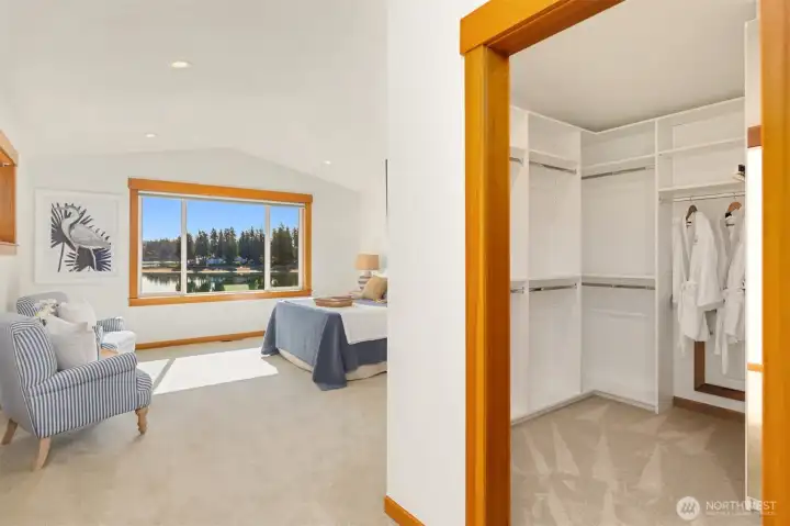 primary suite with large walk in