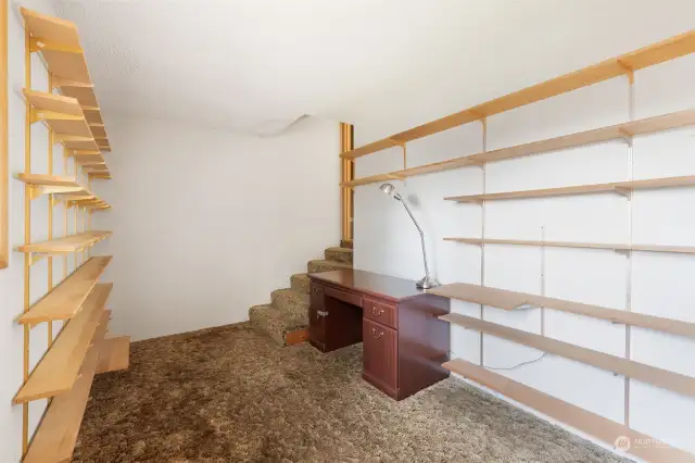 Library leading to the office/bedroom.