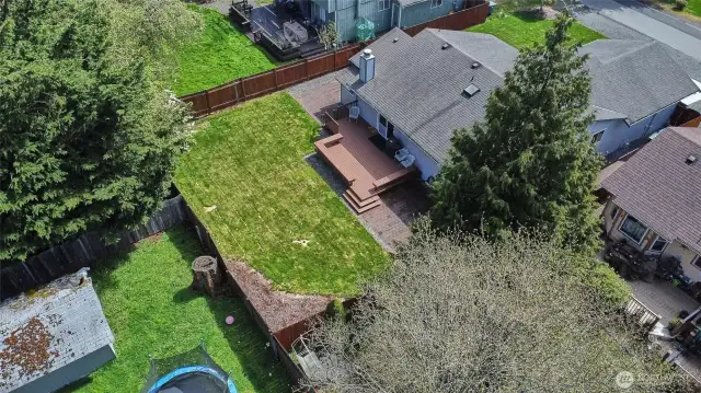 Aerial View of Back Yard