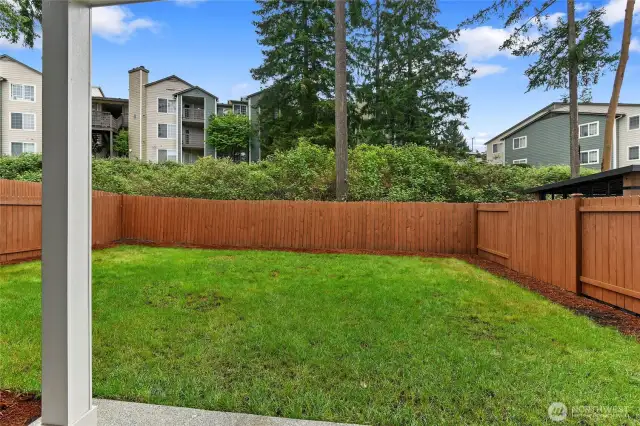 Full fenced back yard