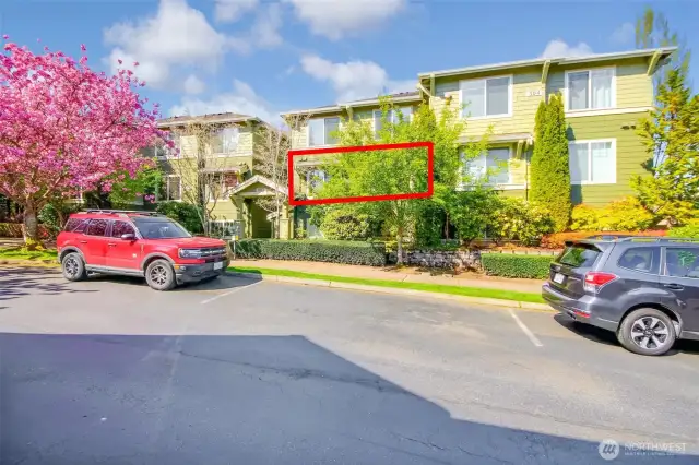 Street parking in front of the building