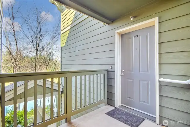 Nature and lake view from entry door step