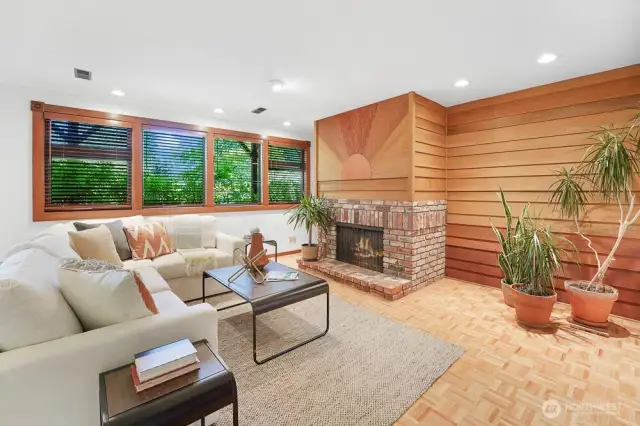 This large family/bonus room can easily be converted to a fourth bedroom.