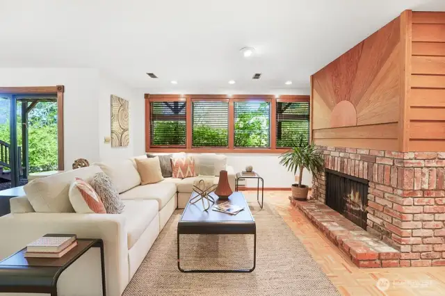 This large family/bonus room can easily be converted to a fourth bedroom.
