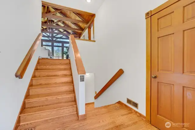 Showcasing true artisan craftsmanship by John Galt, freshly updated with interior paint and refinished hardwood floors on main level.