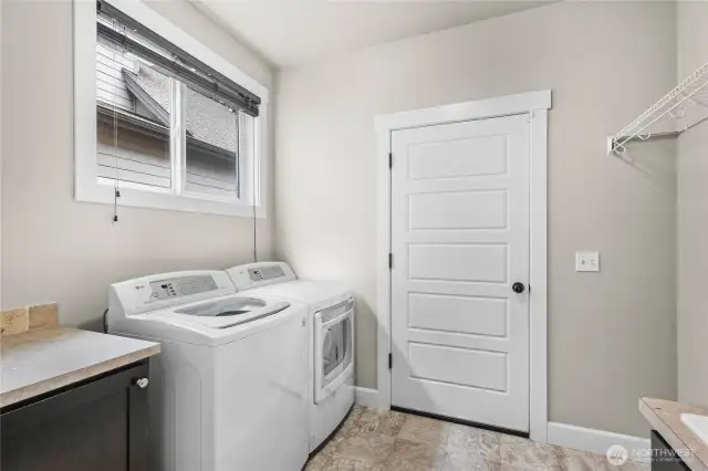 Laundry Room next to Garage Entry