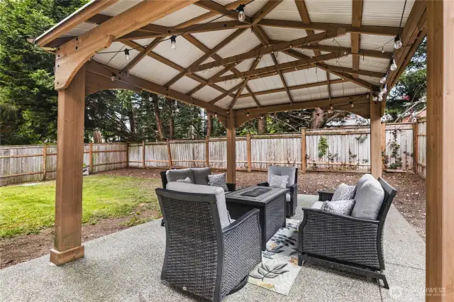 Fully fenced backyard