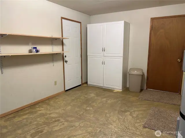 Utillity with exit door.
