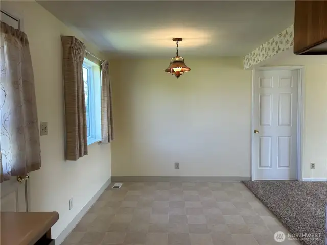 Kitchen to dining.