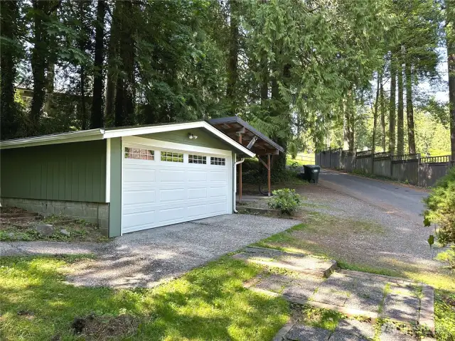 Large 2 car garage with opener installed!