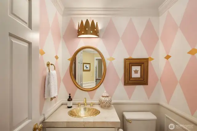 One-of-a-kind powder room!
