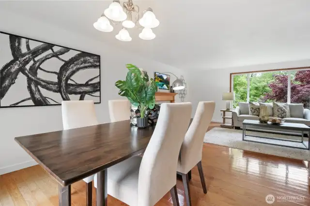 A convenient dining room adjacent to the living room, ideal for entertaining or everyday living.