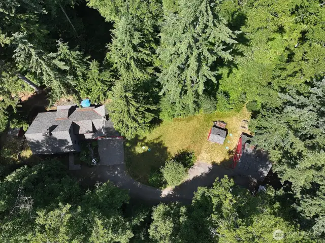 From above! Roof is 50yr Architectural grade asphalt shingles.