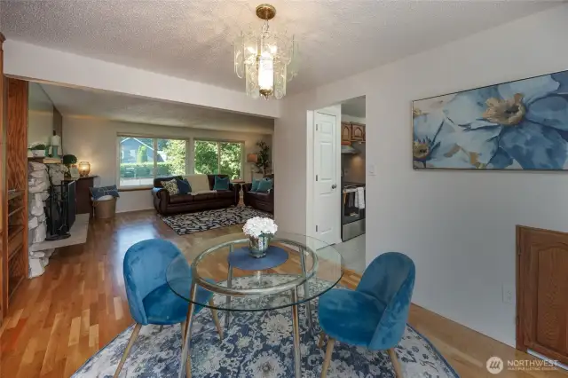 Gleaming hardwood floors throughout the main level.