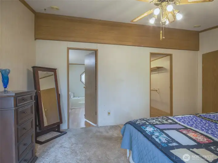 The primary suite has a