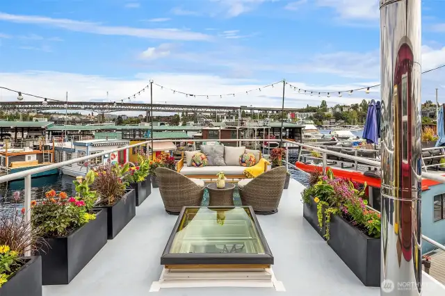 Stunning roof deck to host friends or sit under the stars.
