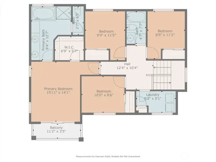 Convenient floorplan with same level laundry room