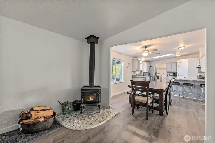Woodstove heats entire house!