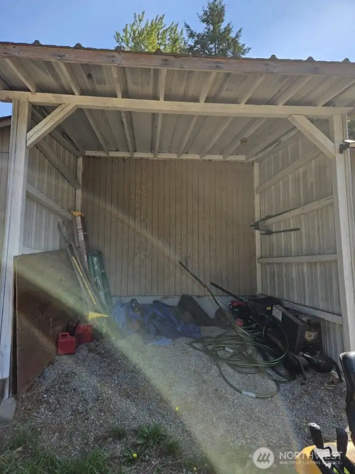 Storage off backside of garage