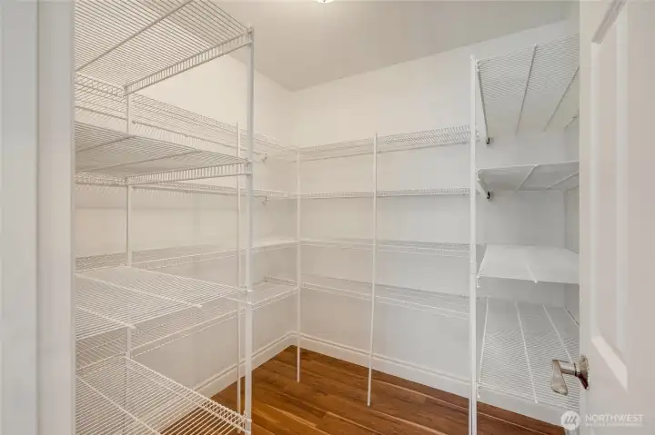 Walk-in pantry and storage galore — beauty meets everyday practicality.