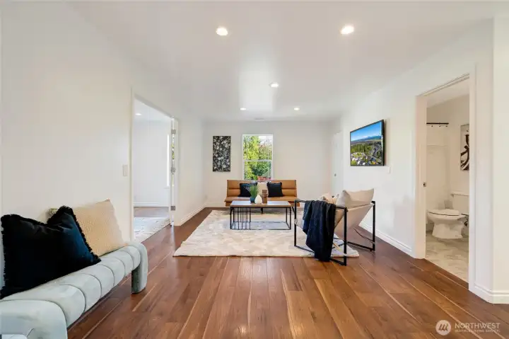 Spacious loft/rec area upstairs — great for a second living space, gym, or playroom.