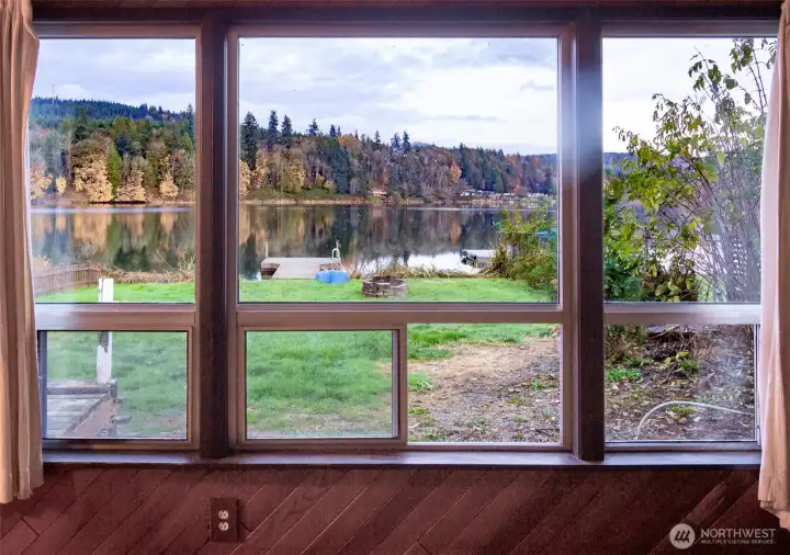 Incredible view of the lake from the living room!