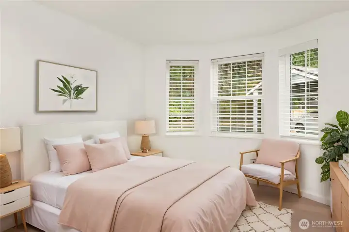 Virtual staging in 2nd bedroom.