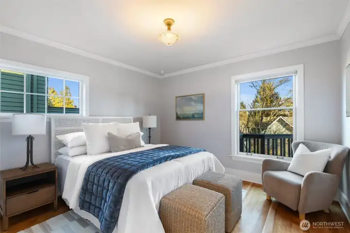 Main floor bedroom, adjacent to a full bath - great for guests.