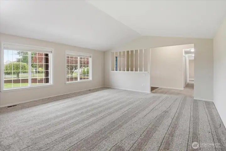 Living room looking back at the entry