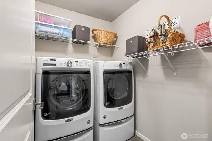 utility room located upstairs