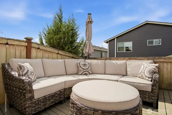 Outdoor space is perfect for entertaining