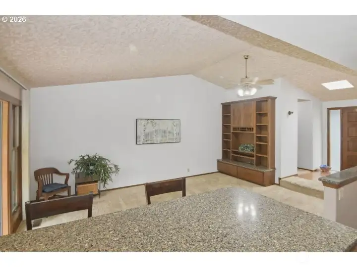 Vaulted ceilings.
