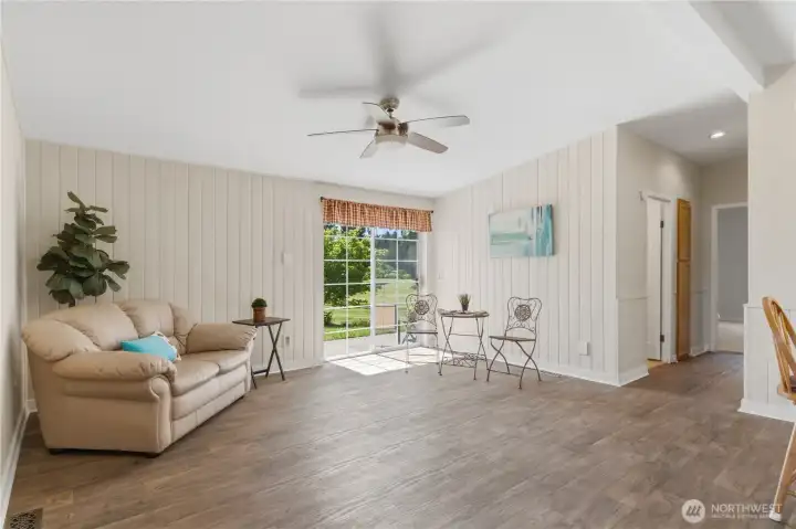 Another view of the family room or flex area.